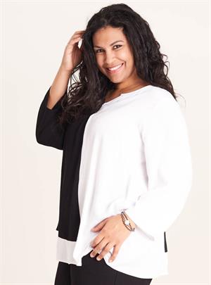 Studio - Ana Bluse, Sort/Hvid